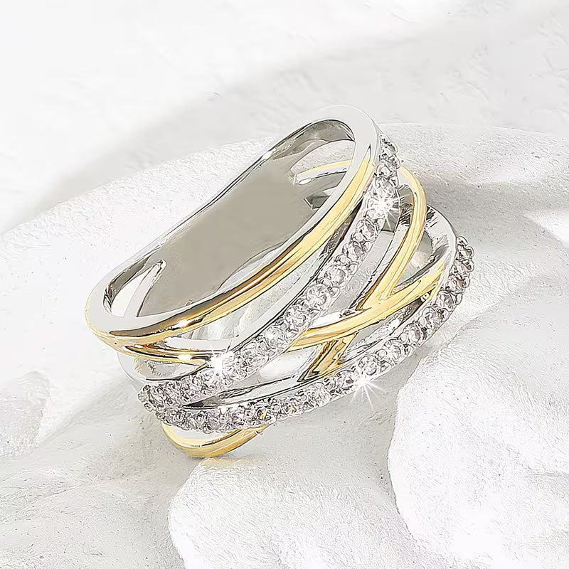 Luxury Infinity Synthetic Zirconia Eternity Ring.
