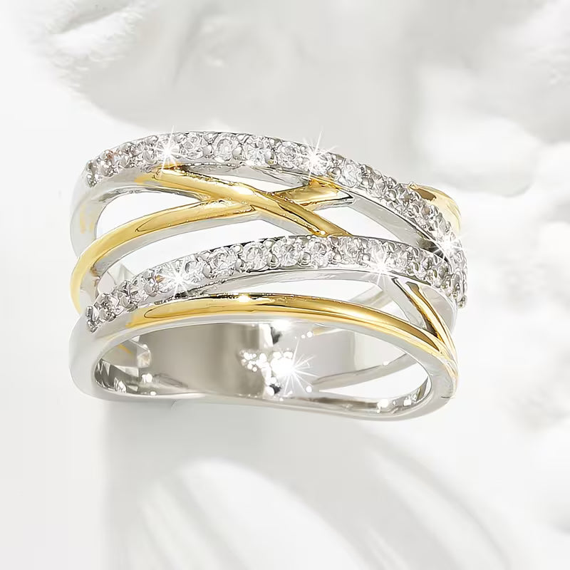 Luxury Infinity Synthetic Zirconia Eternity Ring.