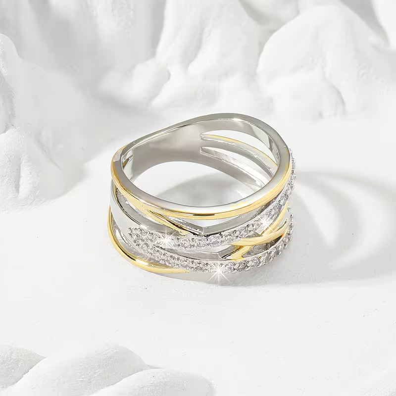Luxury Infinity Synthetic Zirconia Eternity Ring.