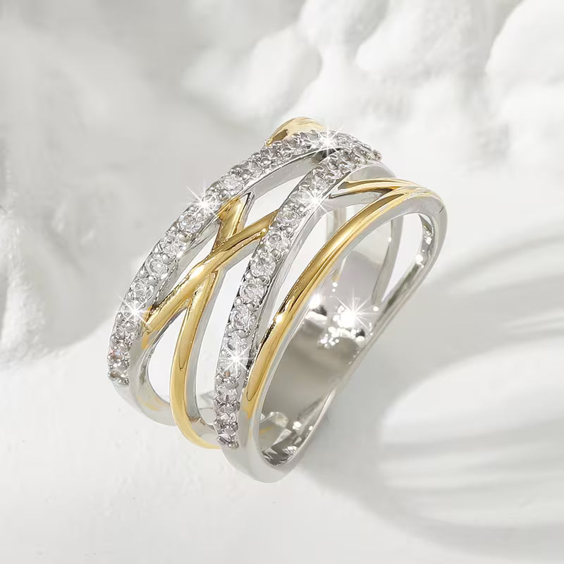 Luxury Infinity Synthetic Zirconia Eternity Ring.