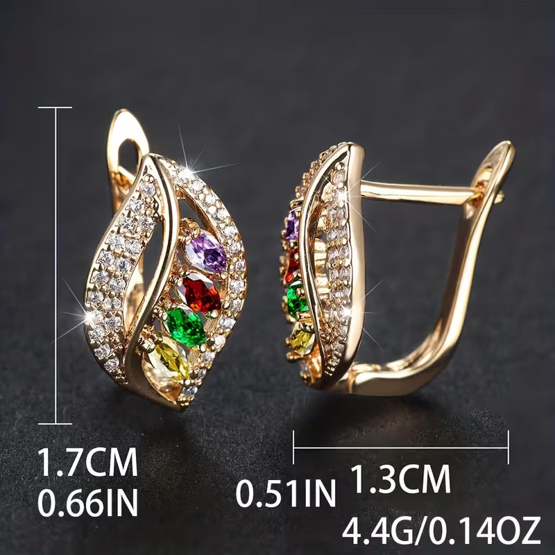 Luxury Marquise Cut Multicolor Earrings.