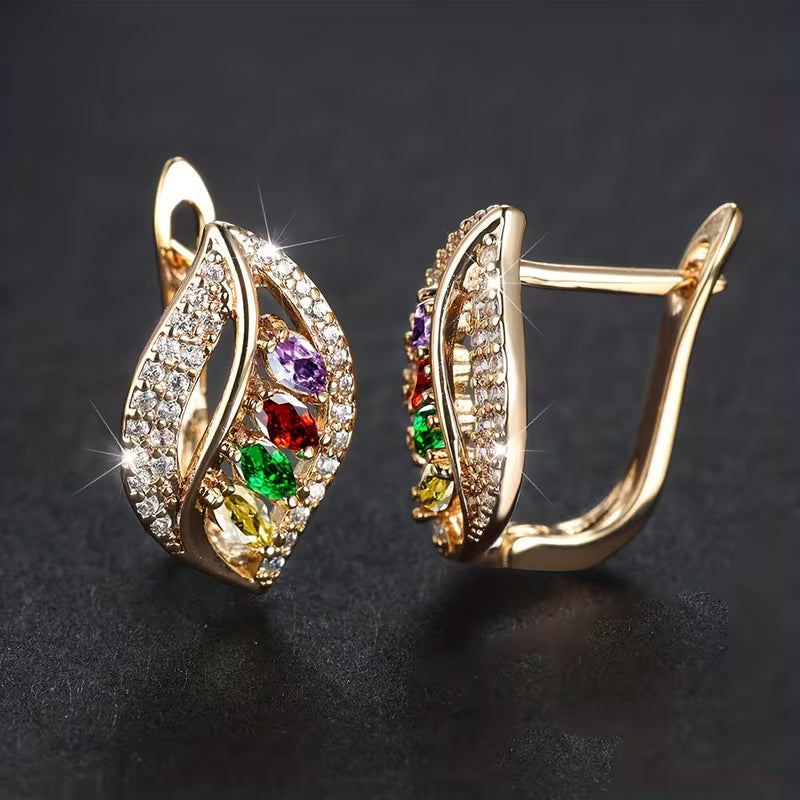 Luxury Marquise Cut Multicolor Earrings.