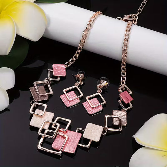 Luxury Party Necklace Earrings Set.