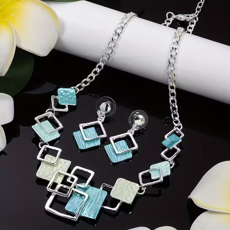 Luxury Party Necklace Earrings Set.