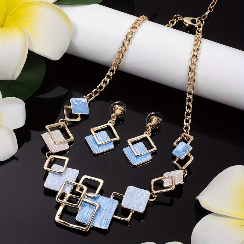 Luxury Party Necklace Earrings Set.