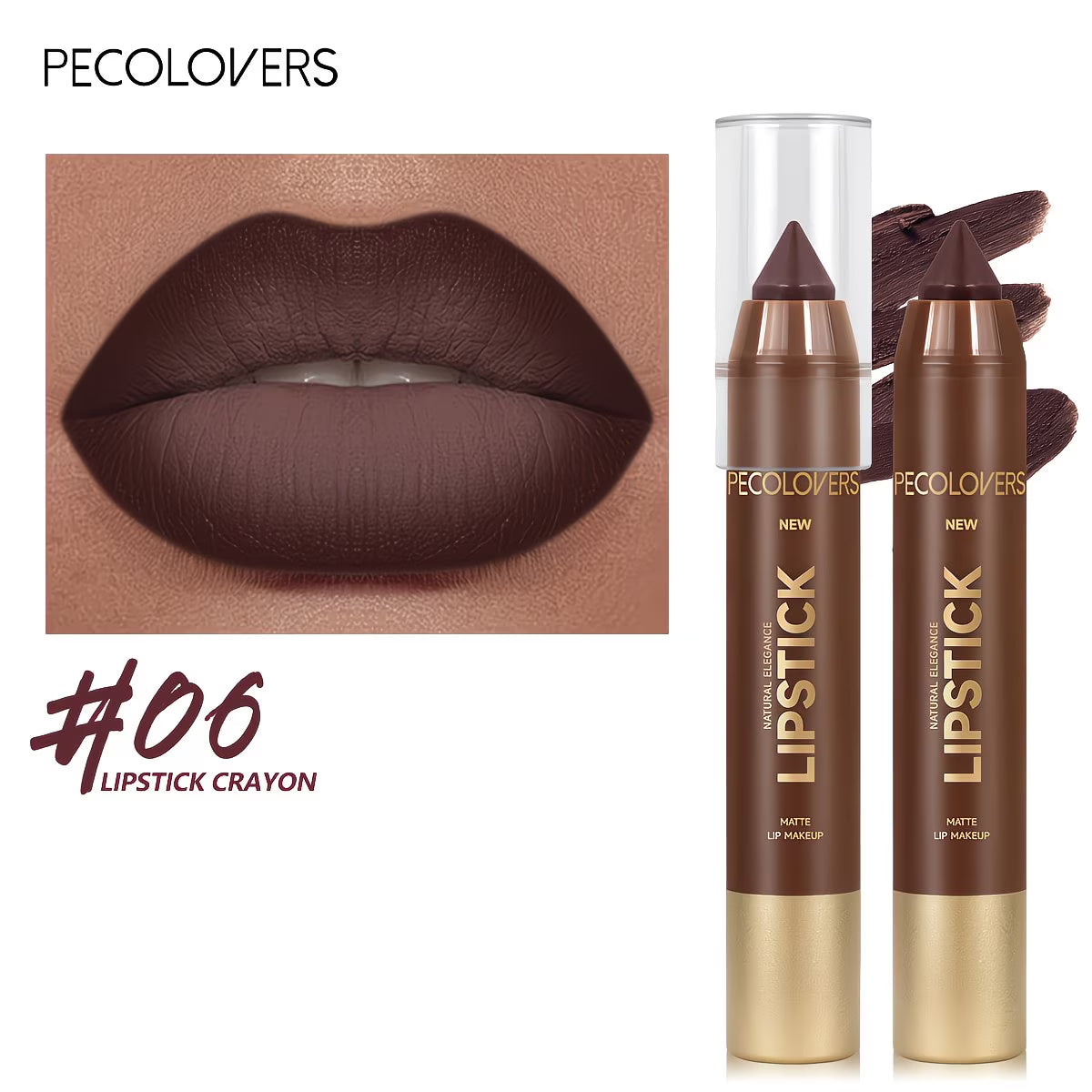 Matte Nude-Brown Lip Contour Pencil.