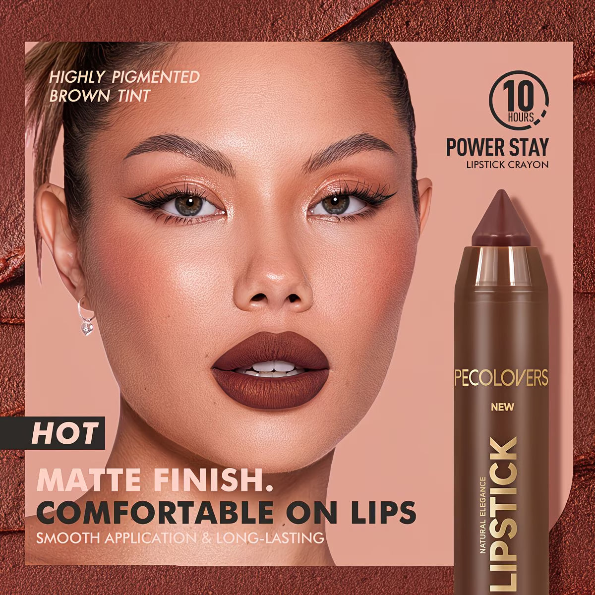 Matte Nude-Brown Lip Contour Pencil.