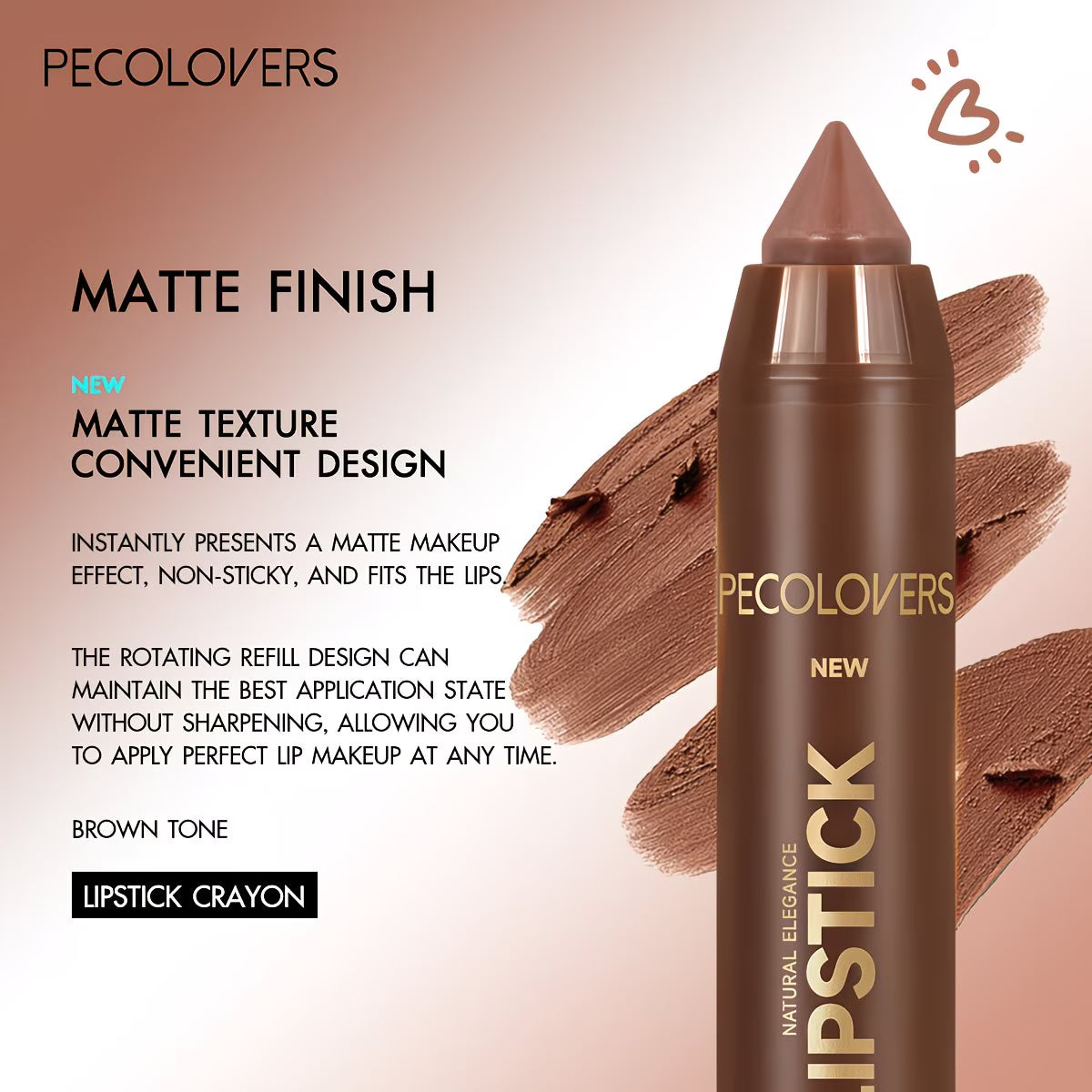 Matte Nude-Brown Lip Contour Pencil.