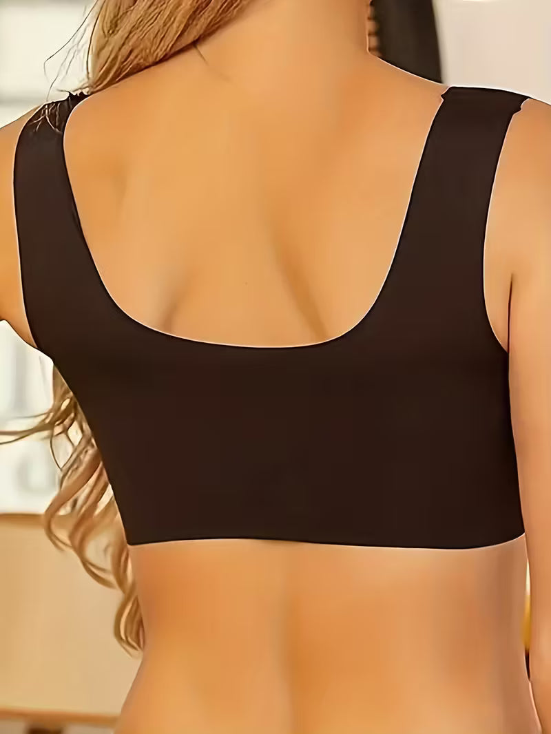 Mesh-Accent Wireless Push-Up Bras.