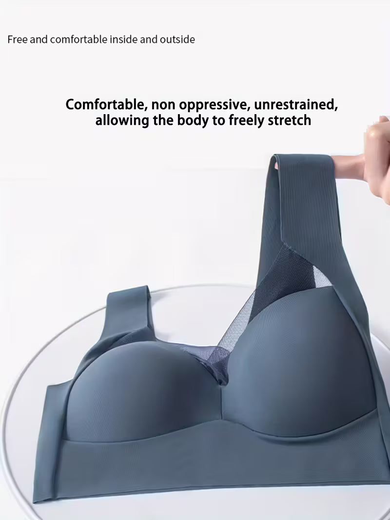 Mesh-Accent Wireless Push-Up Bras.