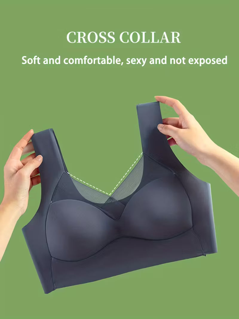 Mesh-Accent Wireless Push-Up Bras.