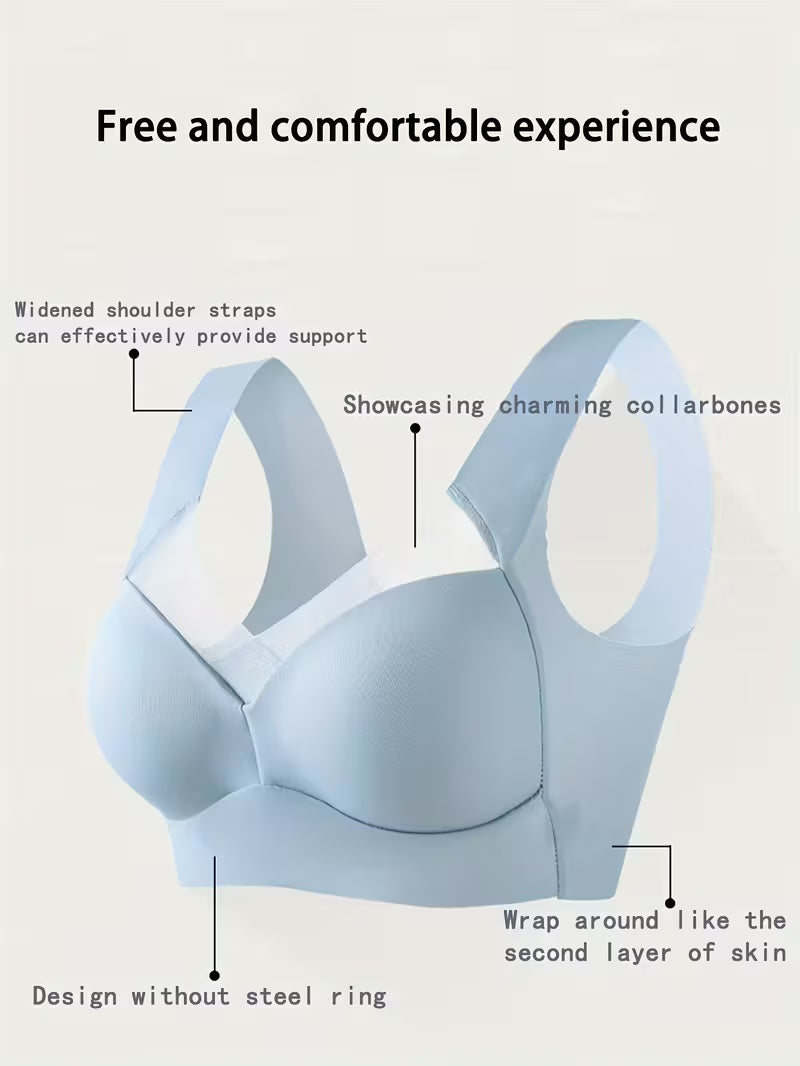 Mesh-Accent Wireless Push-Up Bras.