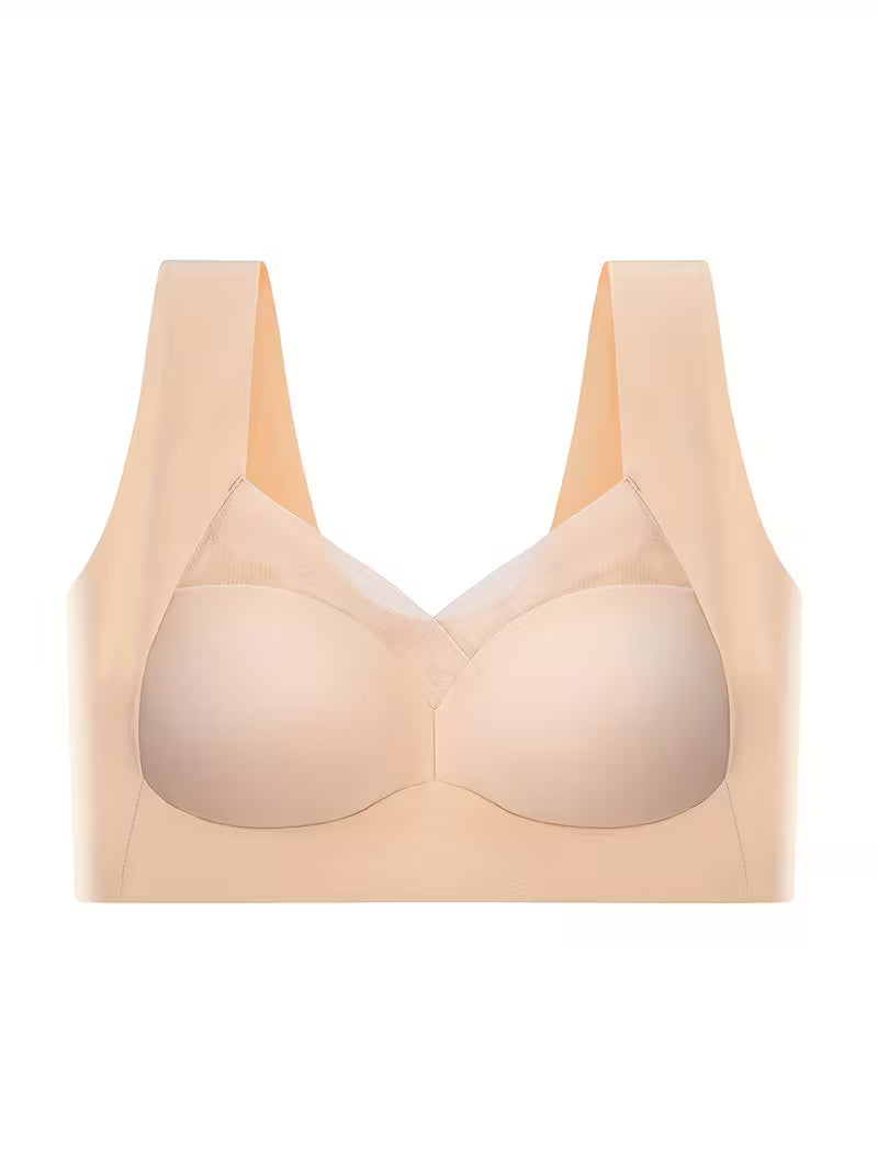 Mesh-Accent Wireless Push-Up Bras.