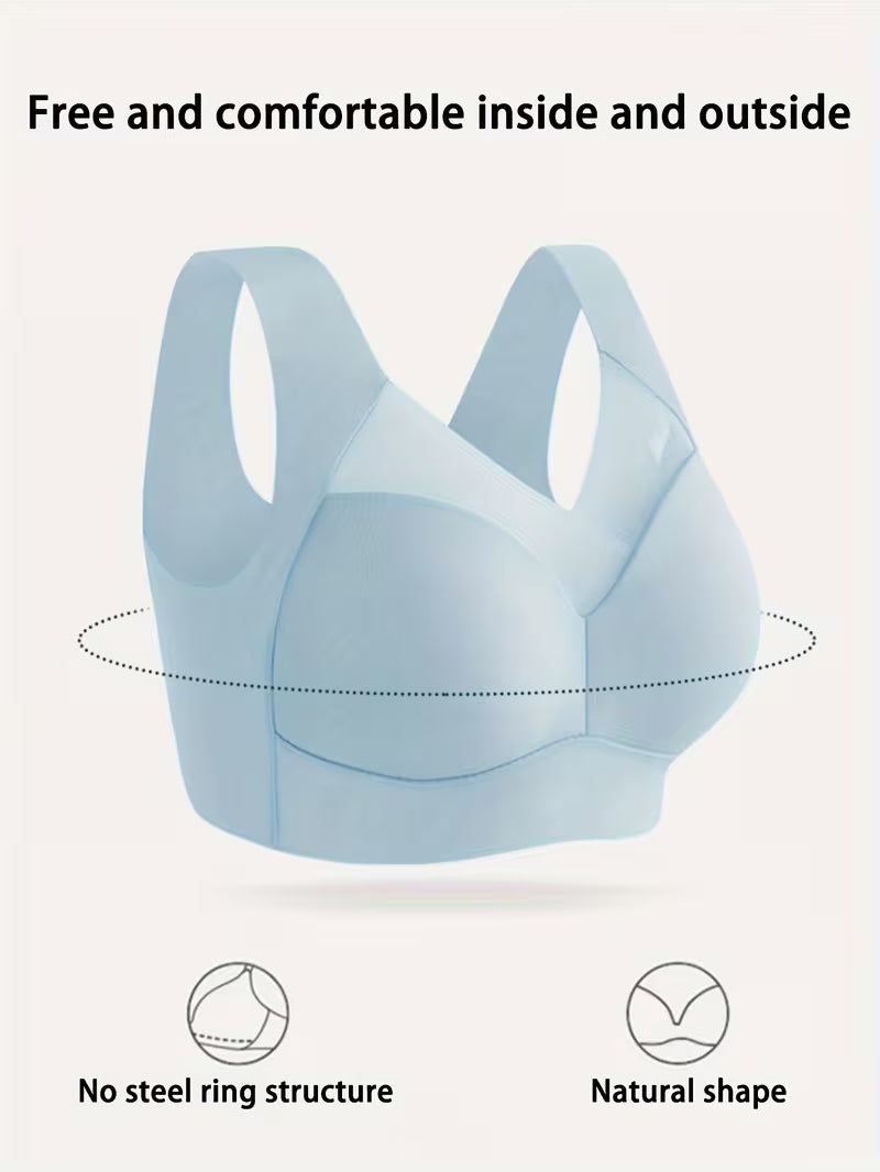 Mesh-Accent Wireless Push-Up Bras.