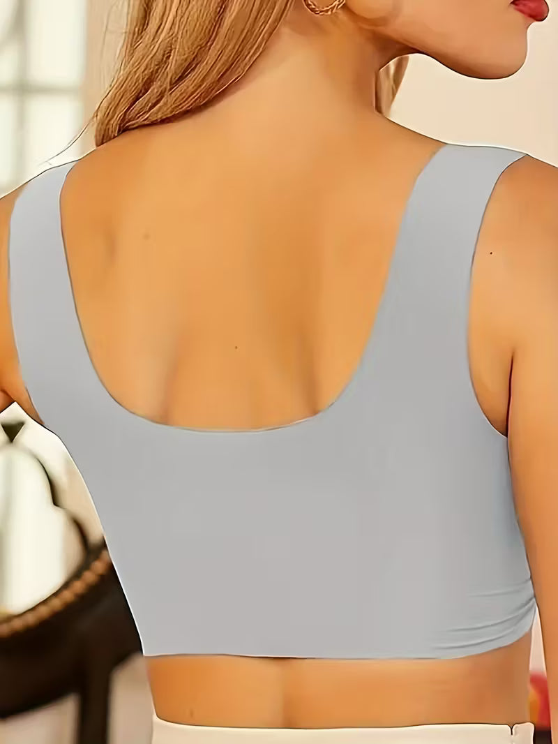Mesh-Accent Wireless Push-Up Bras.