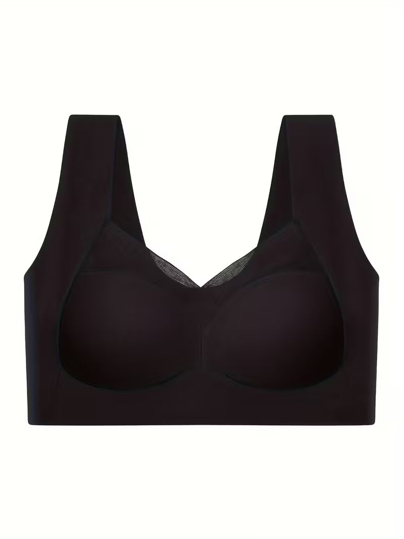 Mesh-Accent Wireless Push-Up Bras.