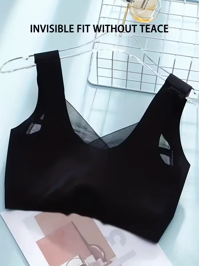 Mesh-Accent Wireless Push-Up Bras.