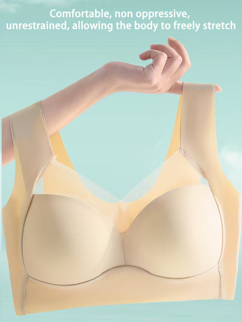 Mesh-Accent Wireless Push-Up Bras.