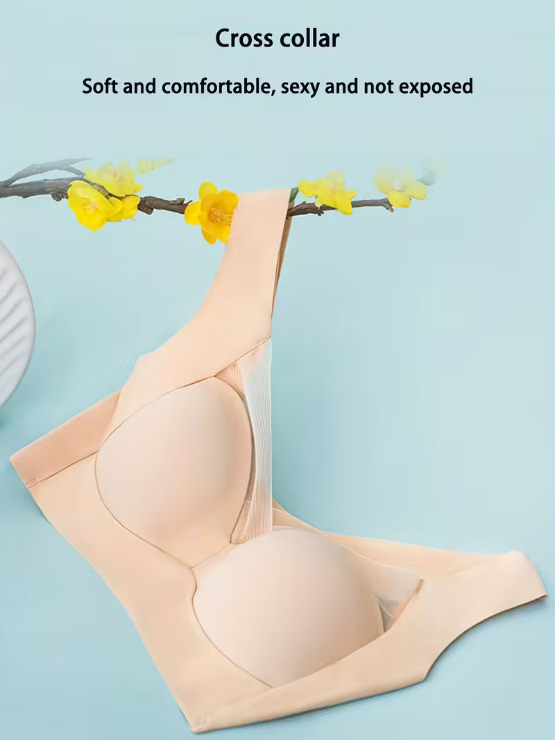 Mesh-Accent Wireless Push-Up Bras.