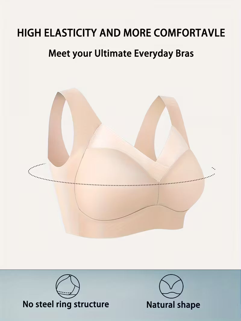 Mesh-Accent Wireless Push-Up Bras.