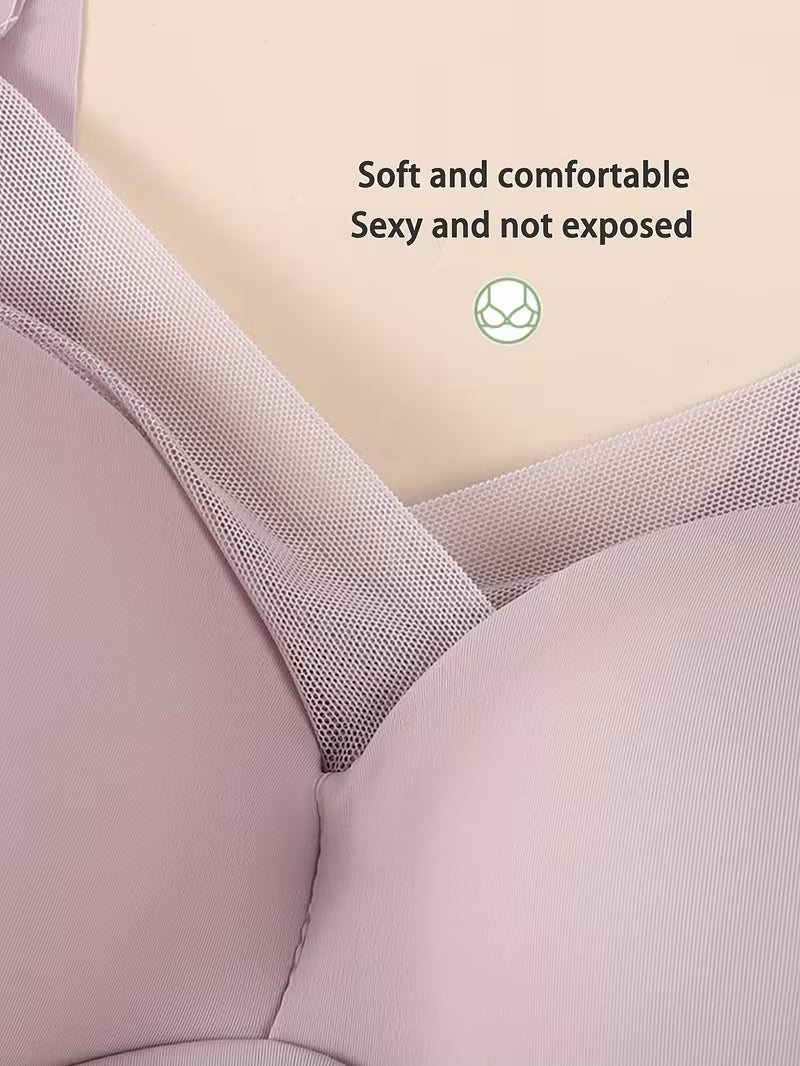 Mesh-Accent Wireless Push-Up Bras.