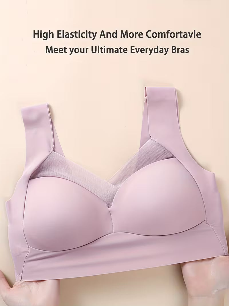 Mesh-Accent Wireless Push-Up Bras.