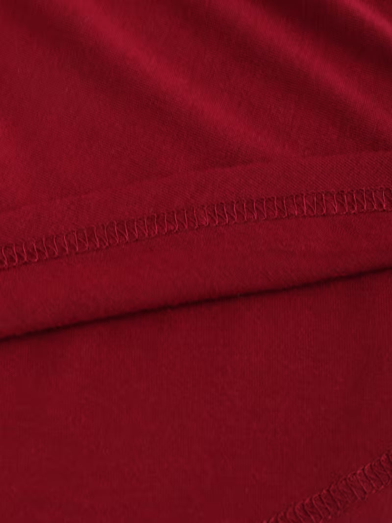 Mid-Stretch Solid A-Line Gown.