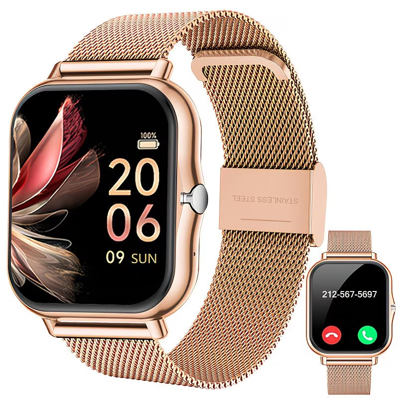 Minimalist Alloy Smartwatch with Premium Steel Strap.