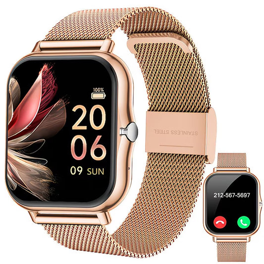 Minimalist Alloy Smartwatch with Premium Steel Strap.