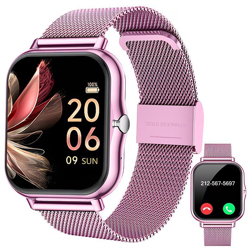 Minimalist Alloy Smartwatch with Premium Steel Strap.