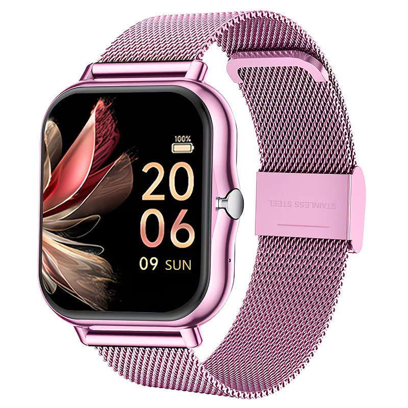 Minimalist Alloy Smartwatch with Premium Steel Strap.