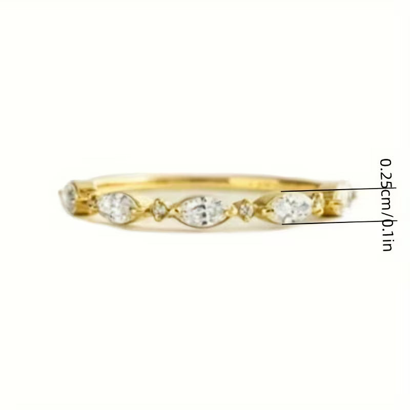Minimalist And Stylish Eternity Zirconia Stones Rings.