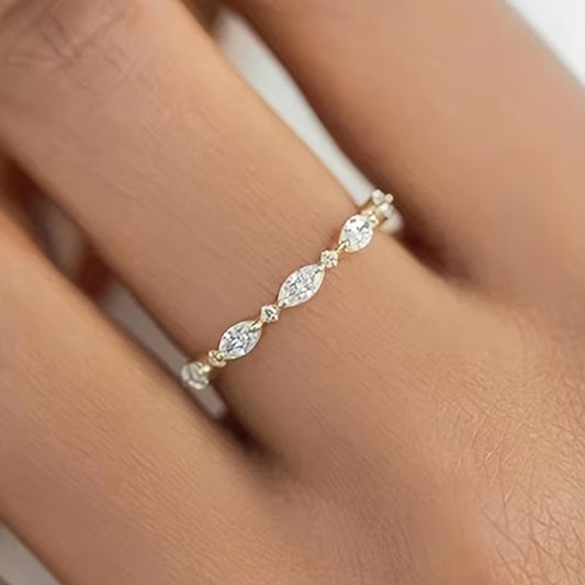 Minimalist And Stylish Eternity Zirconia Stones Rings.