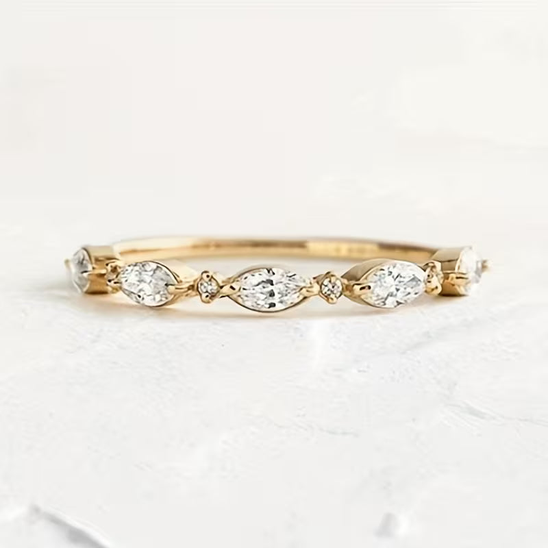 Minimalist And Stylish Eternity Zirconia Stones Rings.
