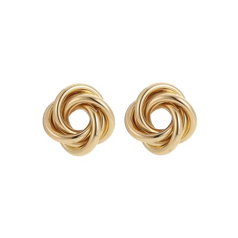 Minimalist Circular Flower Shape Stylish Earrings.