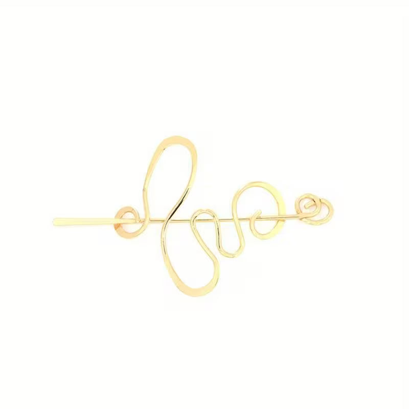 Minimalist "Liquid Metal" Hair Clip for Elegant Styling.