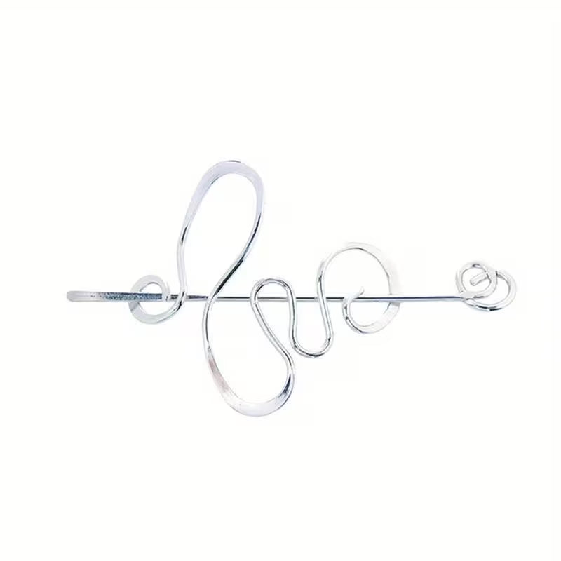 Minimalist "Liquid Metal" Hair Clip for Elegant Styling.