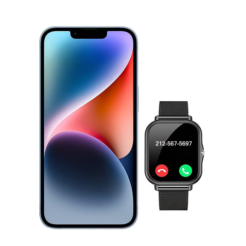 Minimalist Mesh-Band Smartwatch – Elegant Alloy Case.