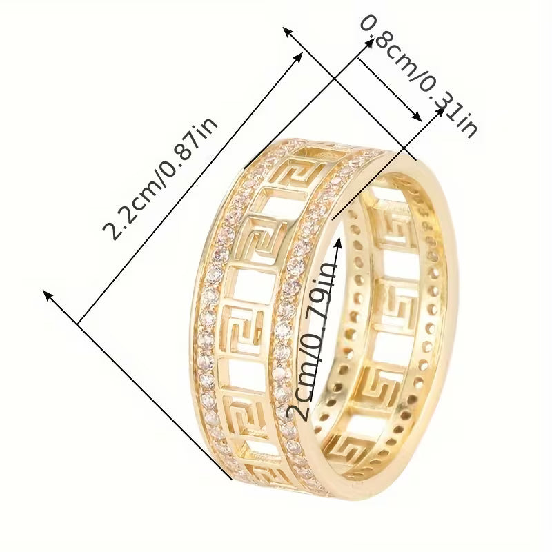 Minimalist S-Shaped Design Inlaid with Zirconia Ladies Rings.