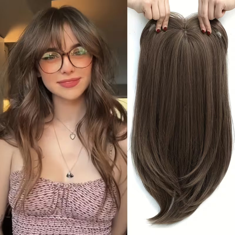 Mixed Blonde Synthetic Hair Topper.