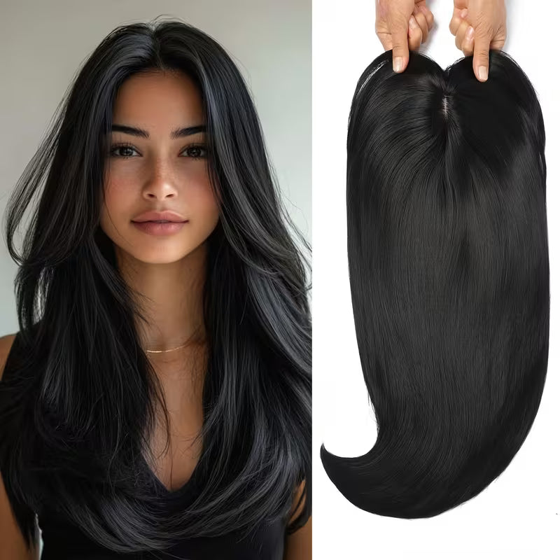 Mixed Blonde Synthetic Hair Topper.