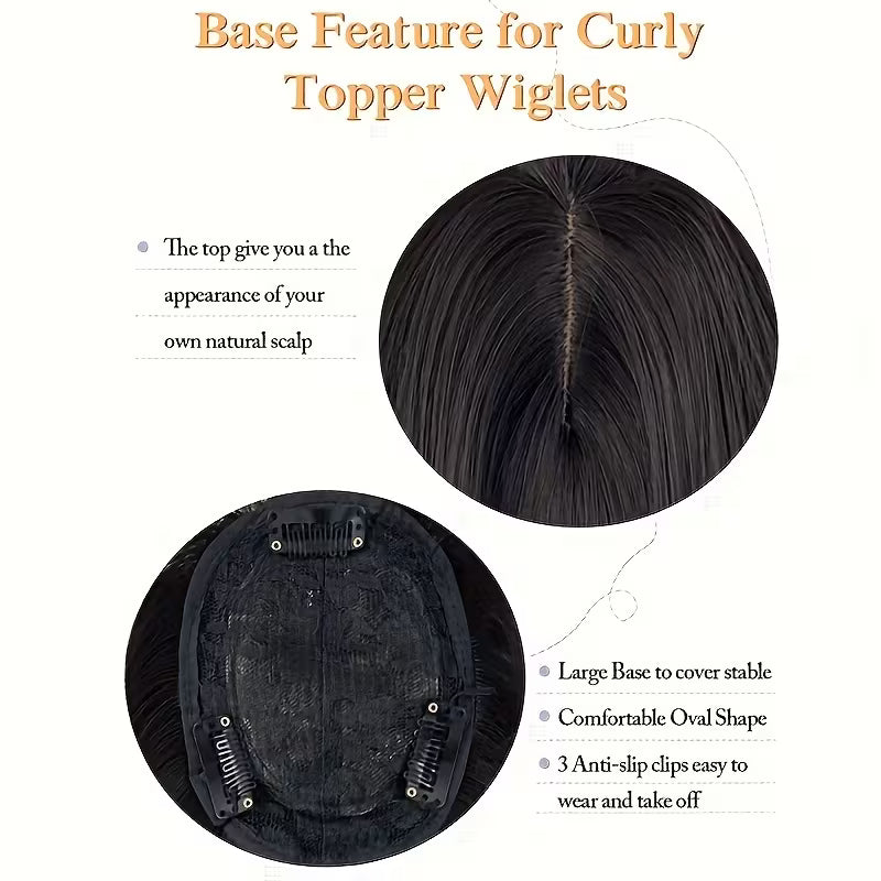 Mixed Blonde Synthetic Hair Topper.