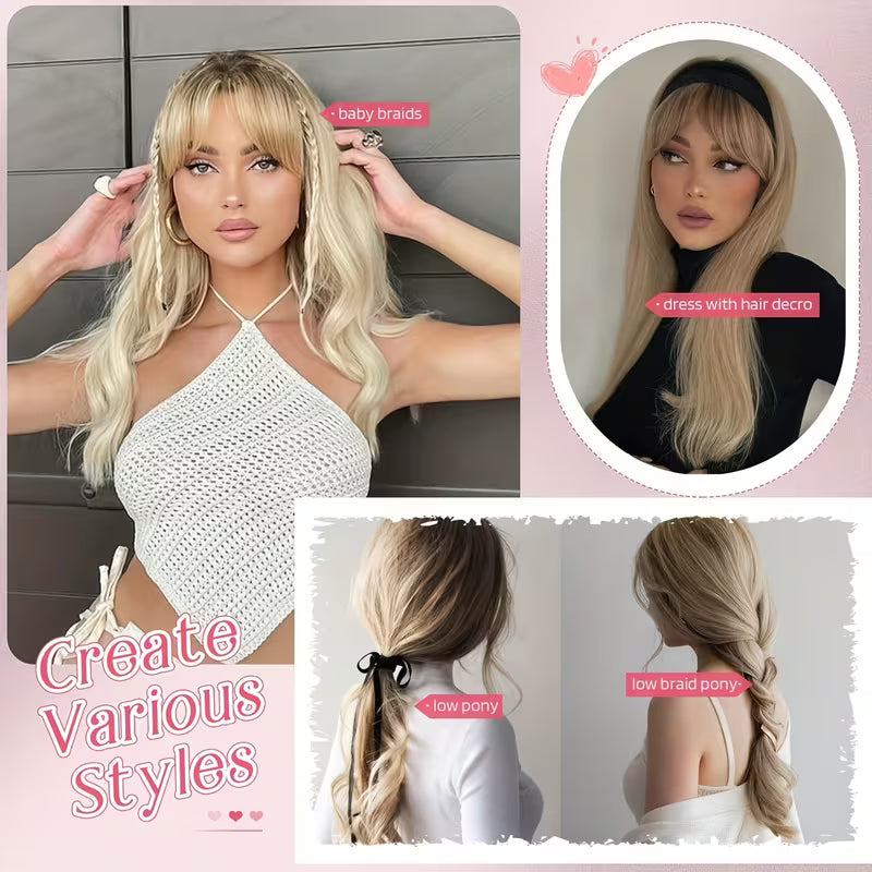 Mixed Blonde Synthetic Hair Topper.