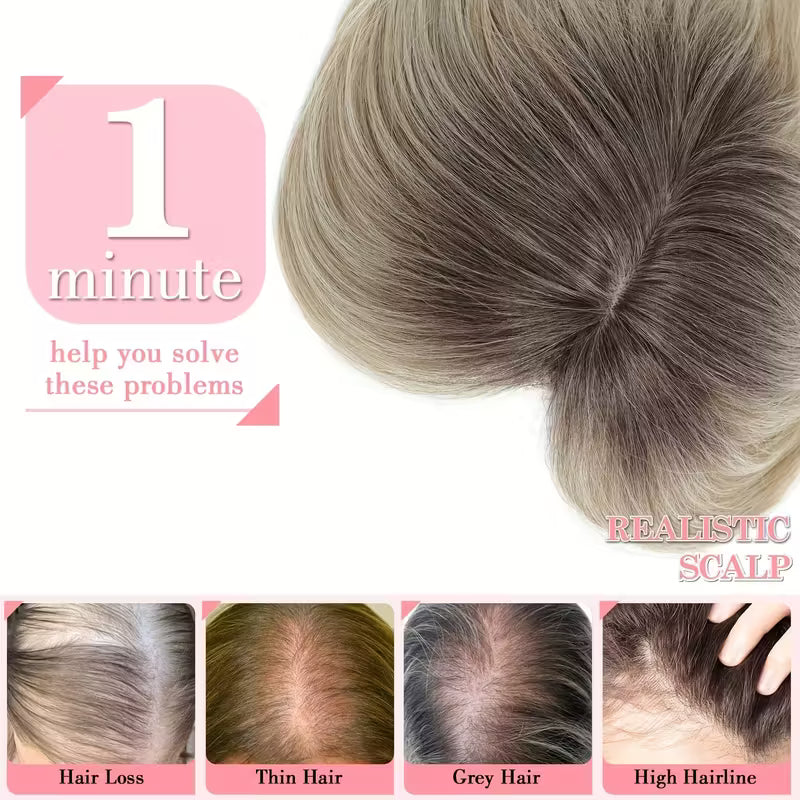 Mixed Blonde Synthetic Hair Topper.