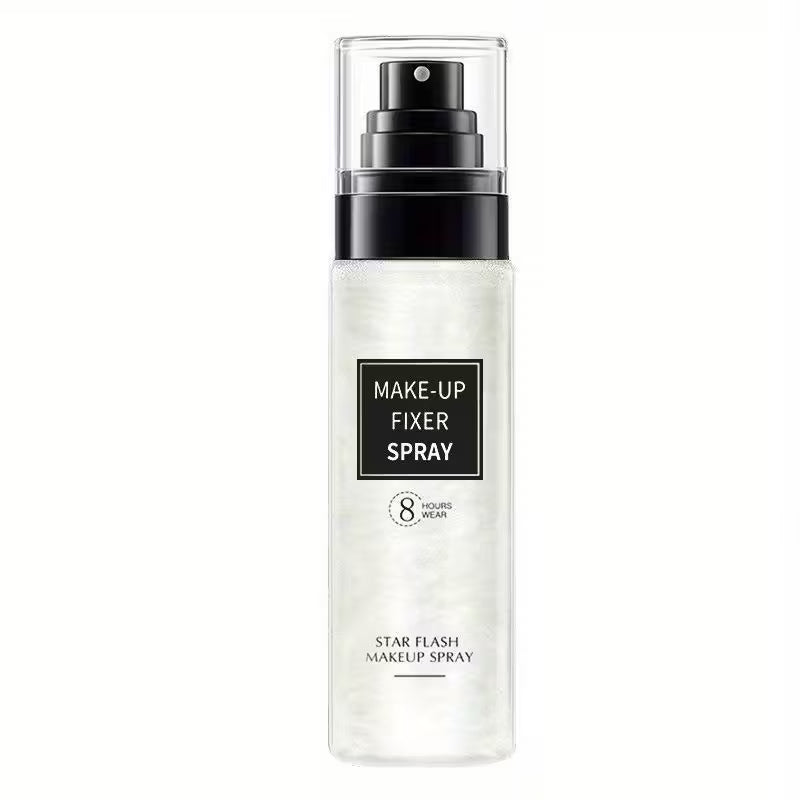 Moisturizing & Glow-Fixing Mist Shimmering Sand Setting Spray.