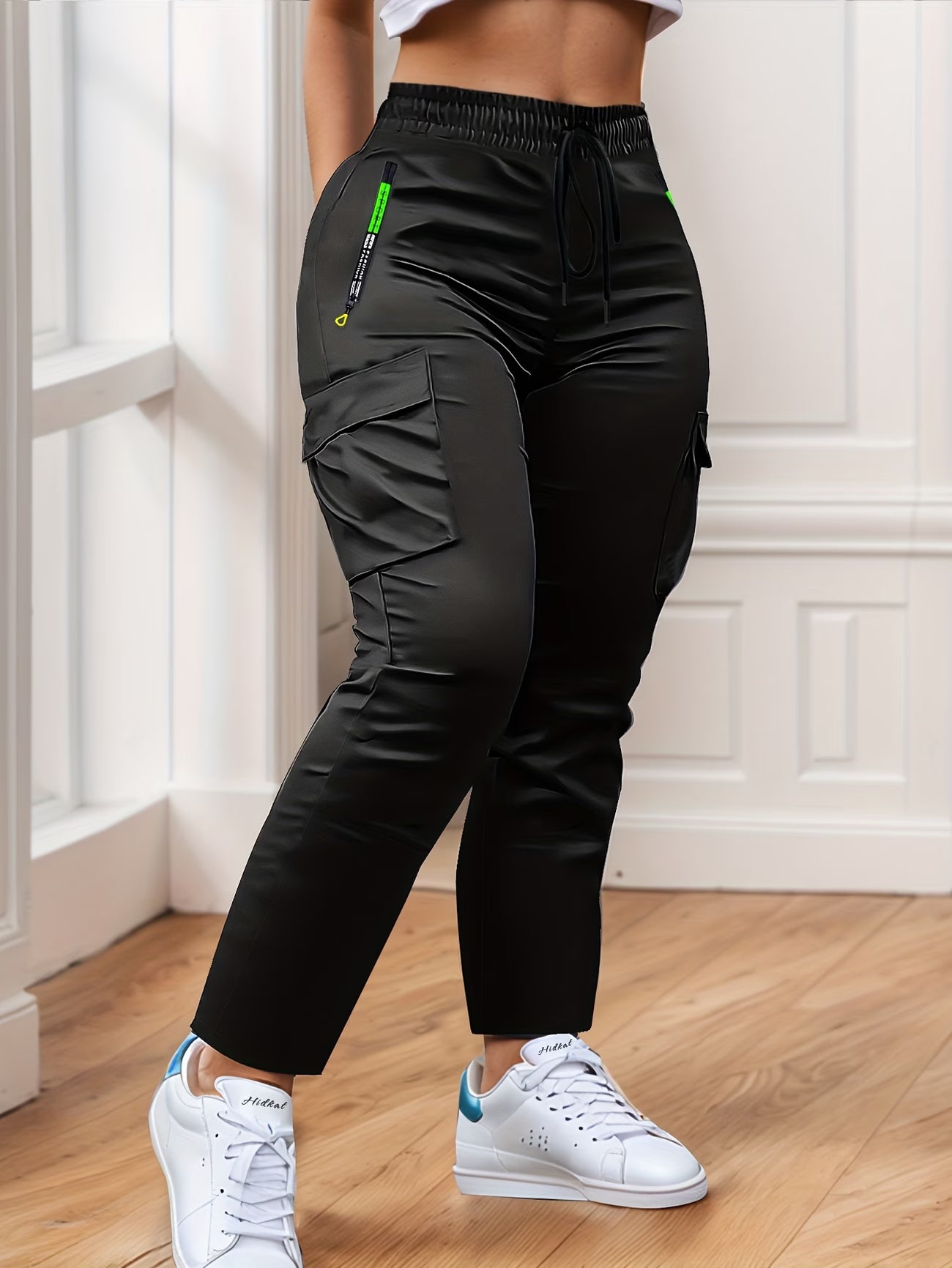 Multi-Pocket Straight-Leg Cargo Pant.