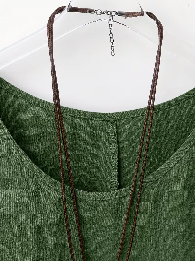 Neck Long Sleeve Bell Sleeve Shirt.