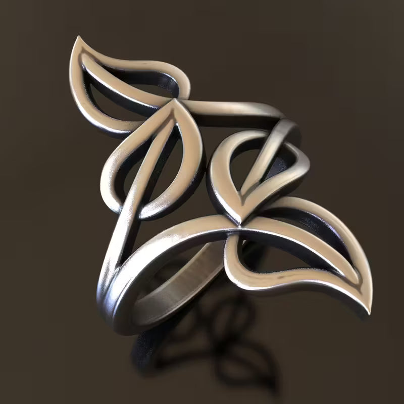 New Fashion Nature Inspired Leaf Cutout Rings.