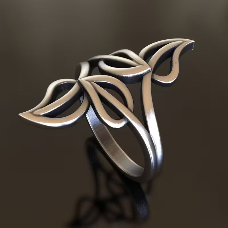 New Fashion Nature Inspired Leaf Cutout Rings.
