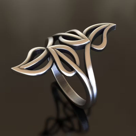 New Fashion Nature Inspired Leaf Cutout Rings.
